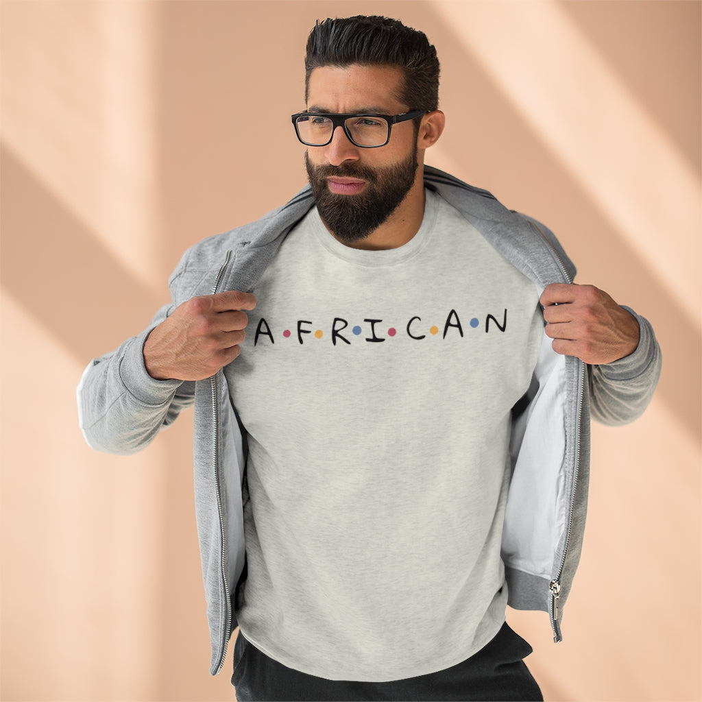 African Friends themed Unisex Premium Crewneck Sweatshirt