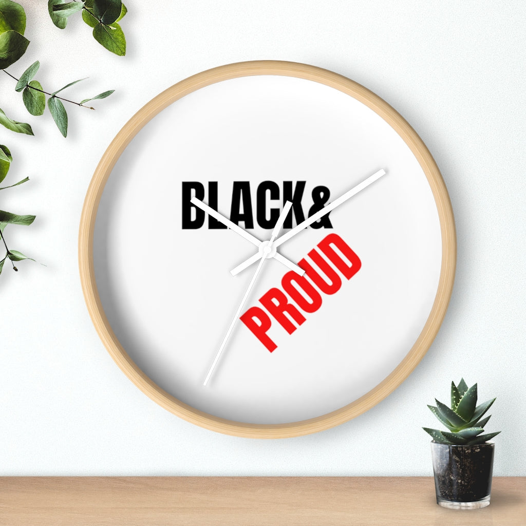 Black and Proud Wall clock