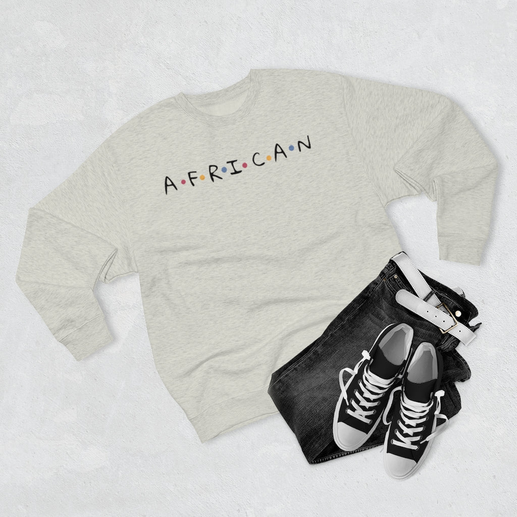 African Friends themed Unisex Premium Crewneck Sweatshirt