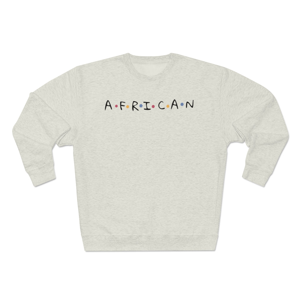 African Friends themed Unisex Premium Crewneck Sweatshirt