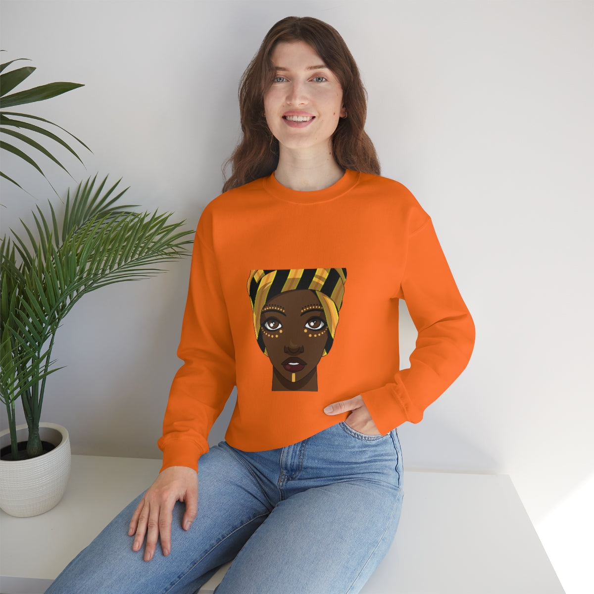 Beautiful African Woman -Unisex Heavy Blend™ Crewneck Sweatshirt