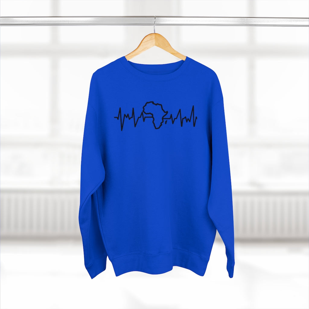 African Heartbeat Unisex Premium Crewneck Sweatshirt