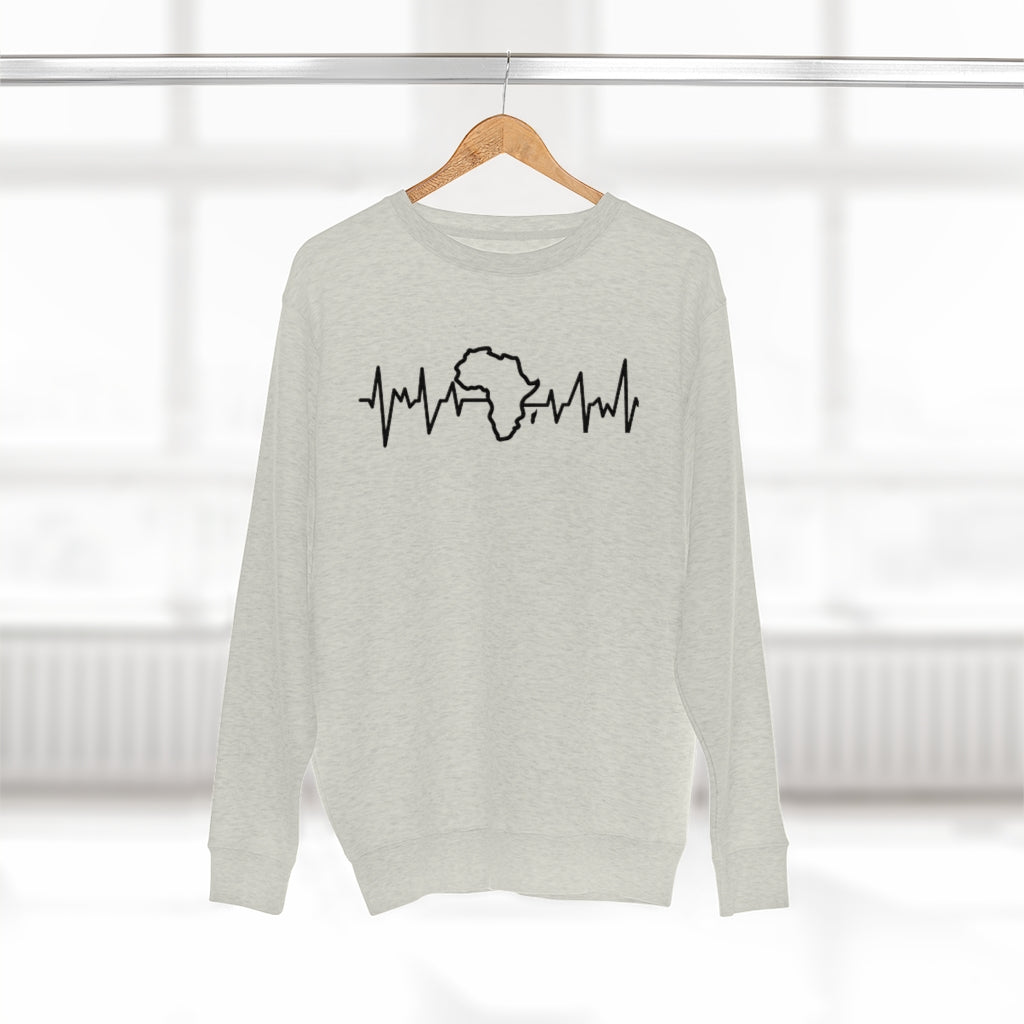 African Heartbeat Unisex Premium Crewneck Sweatshirt