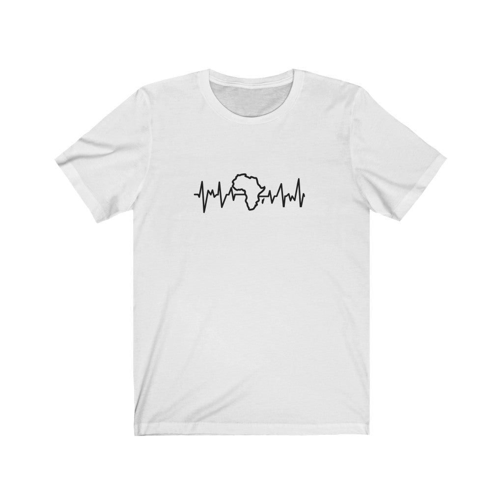 Unisex African heartbeat Jersey Short Sleeve Tee