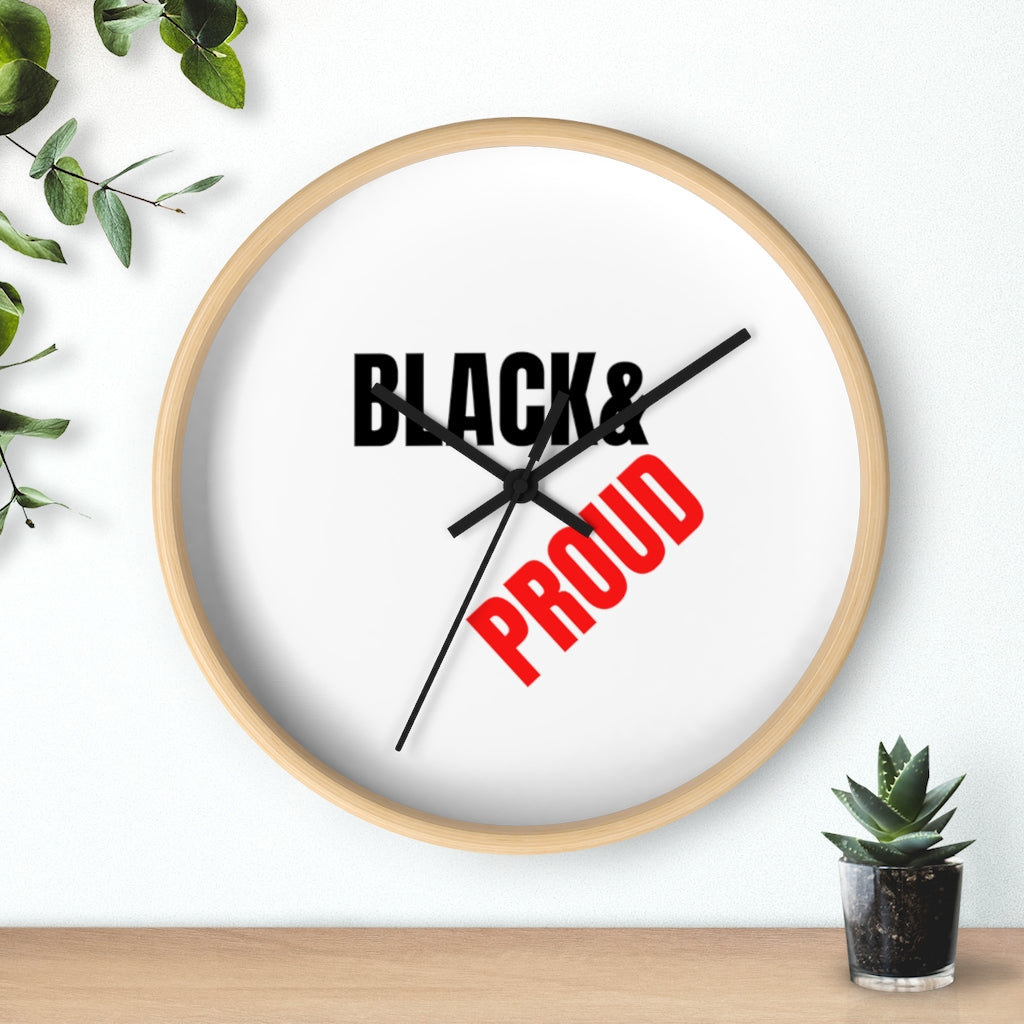 Black and Proud Wall clock