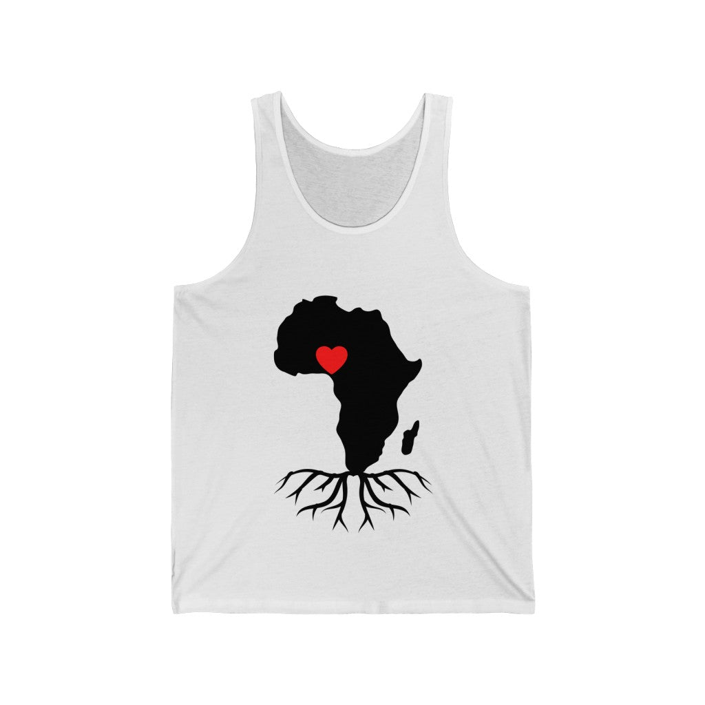 African Map Naija Love Unisex Jersey Tank