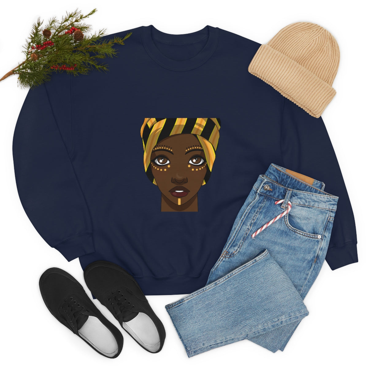 Beautiful African Woman -Unisex Heavy Blend™ Crewneck Sweatshirt