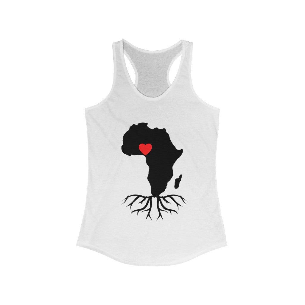 African Map Naija Love Women's Ideal Racerback Tank