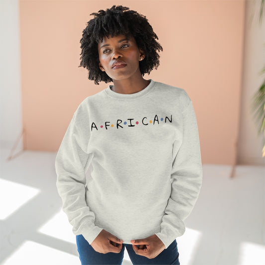 African Friends themed Unisex Premium Crewneck Sweatshirt