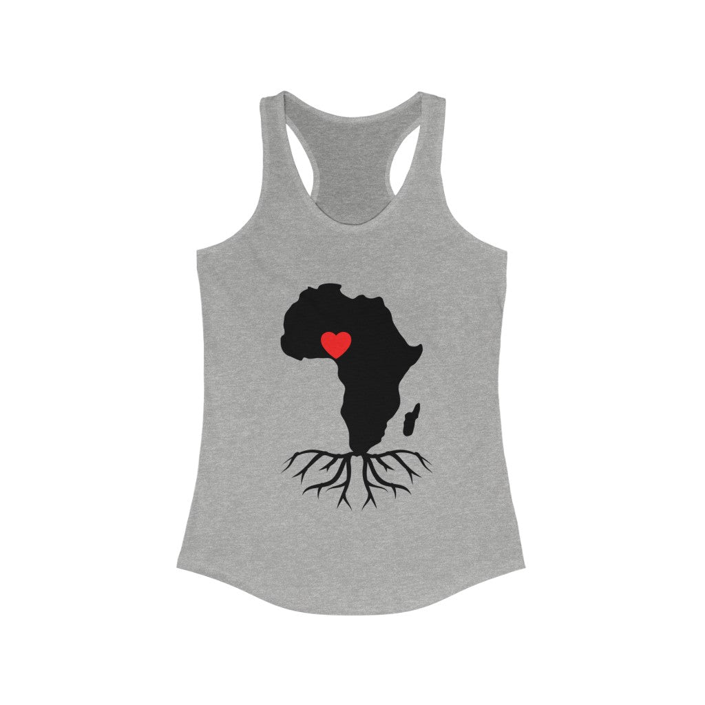 African Map Naija Love Women's Ideal Racerback Tank