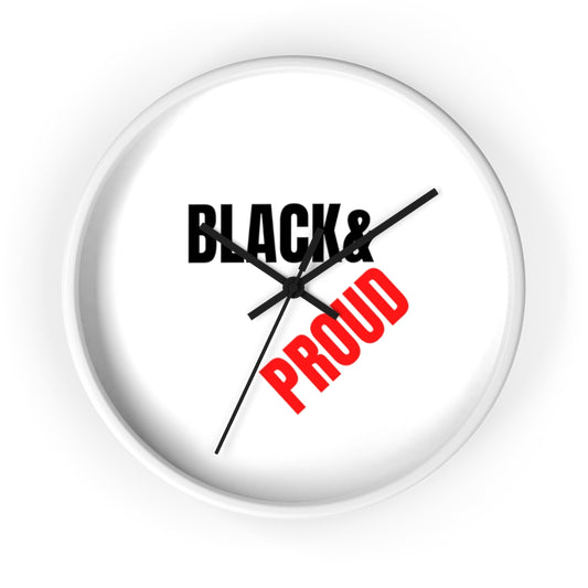 Black and Proud Wall clock