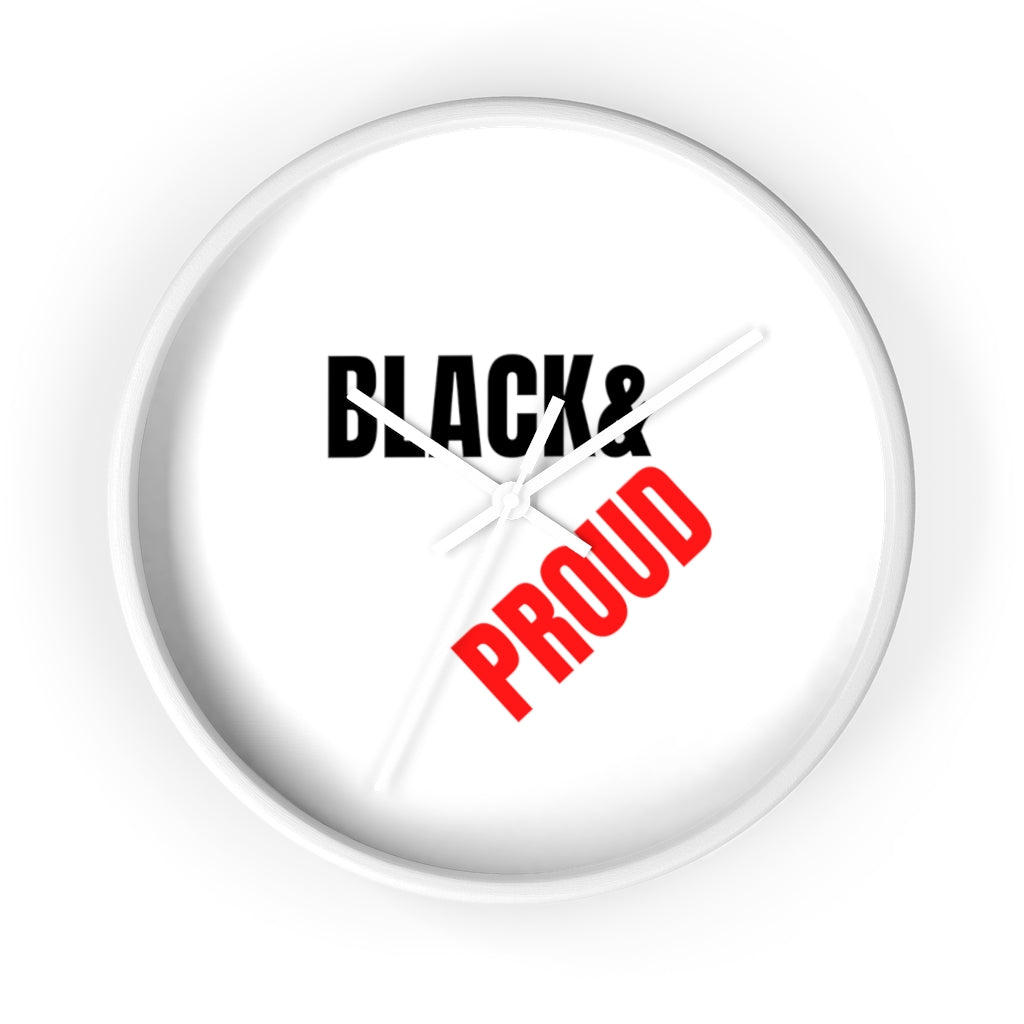 Black and Proud Wall clock