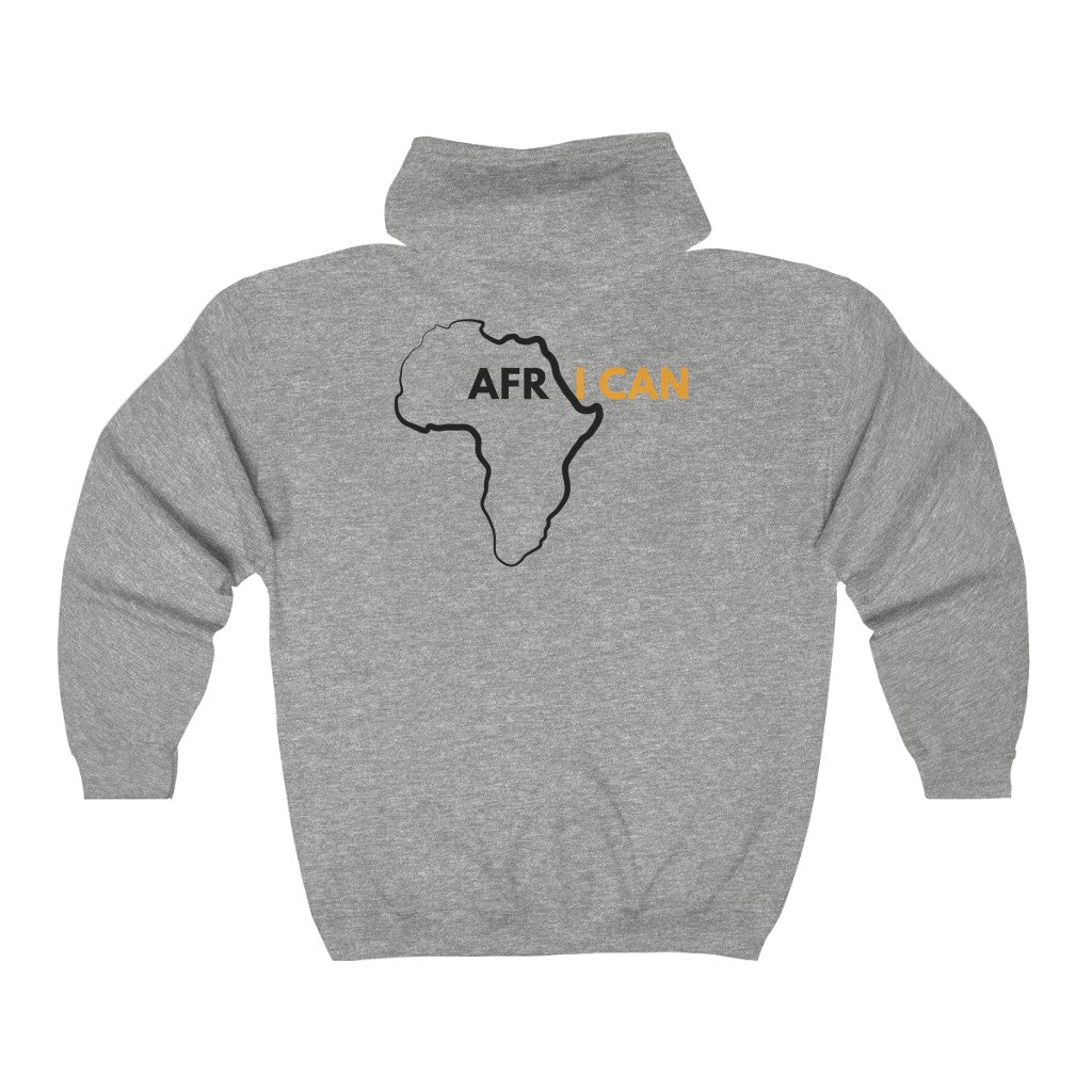 African Unisex Heavy Blend™ Full Zip Hooded Sweatshirt