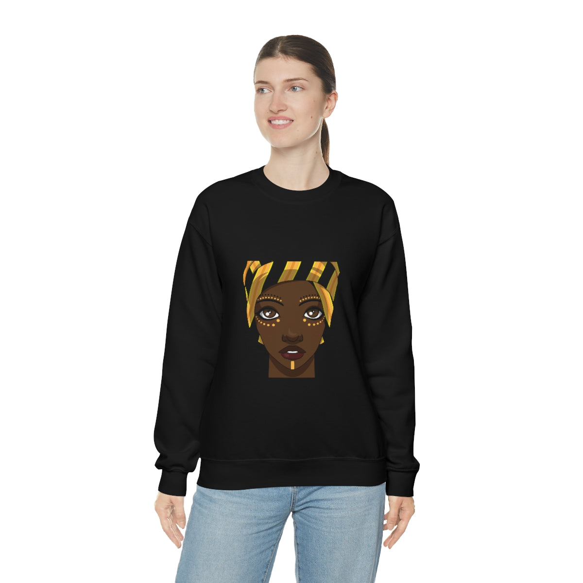 Beautiful African Woman -Unisex Heavy Blend™ Crewneck Sweatshirt