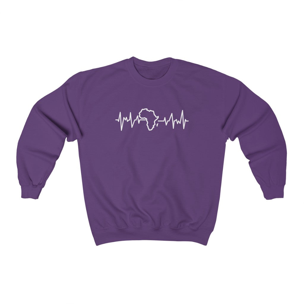 African heartbeat design Unisex Heavy Blend™ Crewneck Sweatshirt