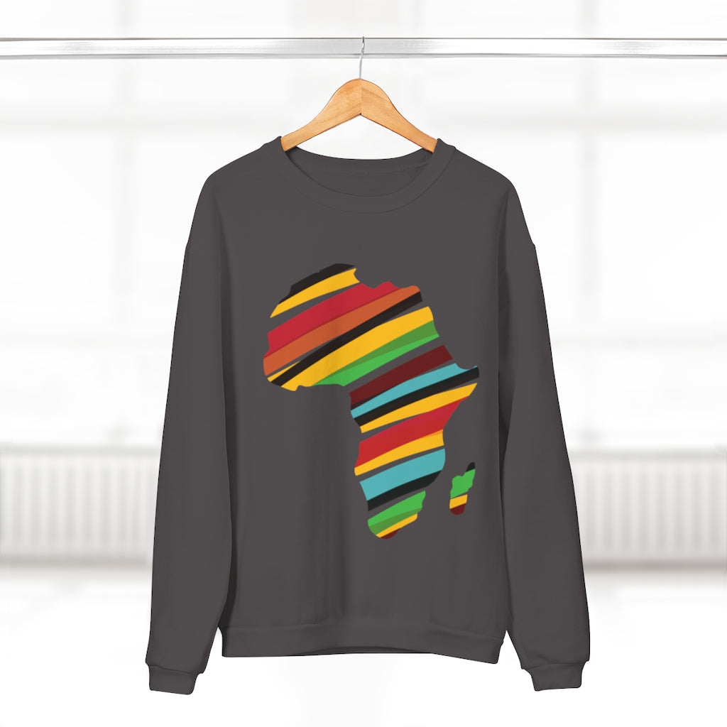 African Map Unisex Crew Neck Sweatshirt