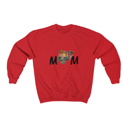 Nigerian Mom black print Unisex Heavy Blend™ Crewneck Sweatshirt