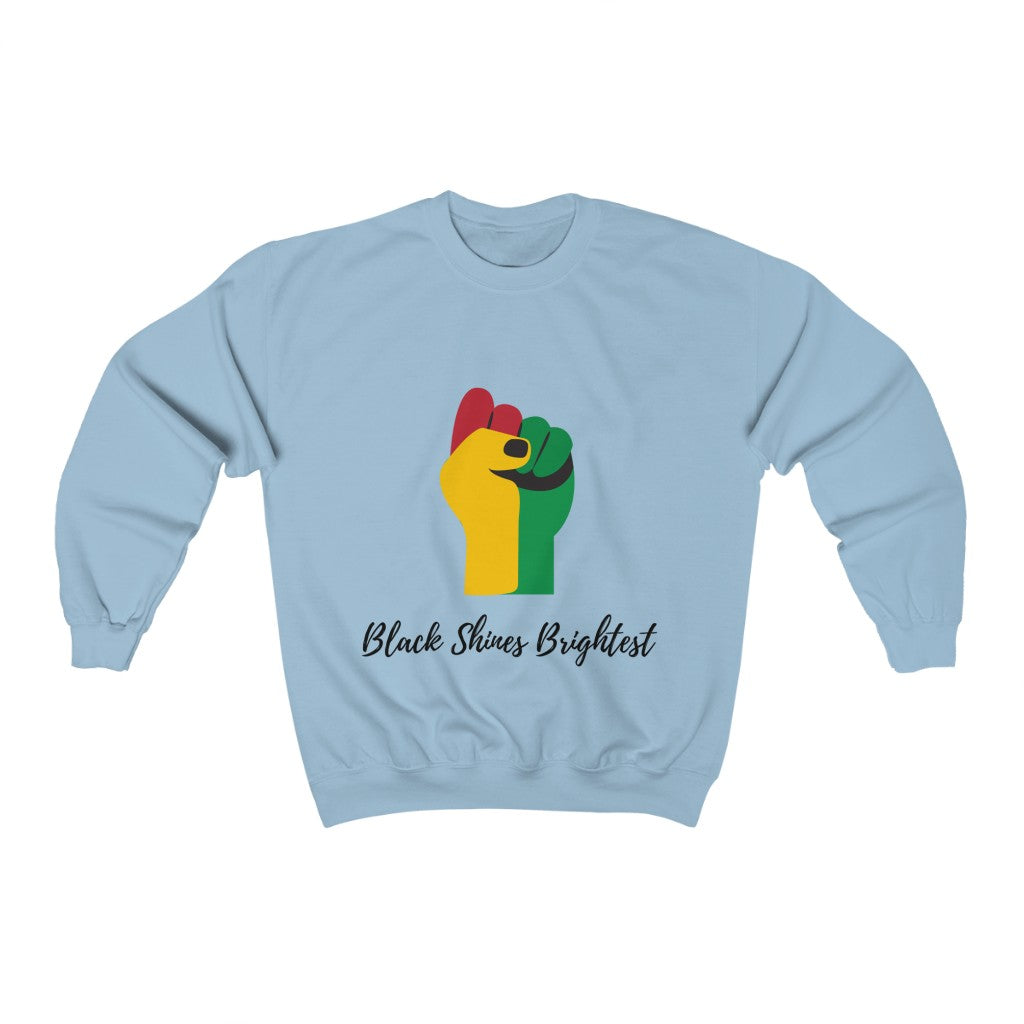 Black Shines Brightest-Unisex Heavy Blend™ Crewneck Sweatshirt