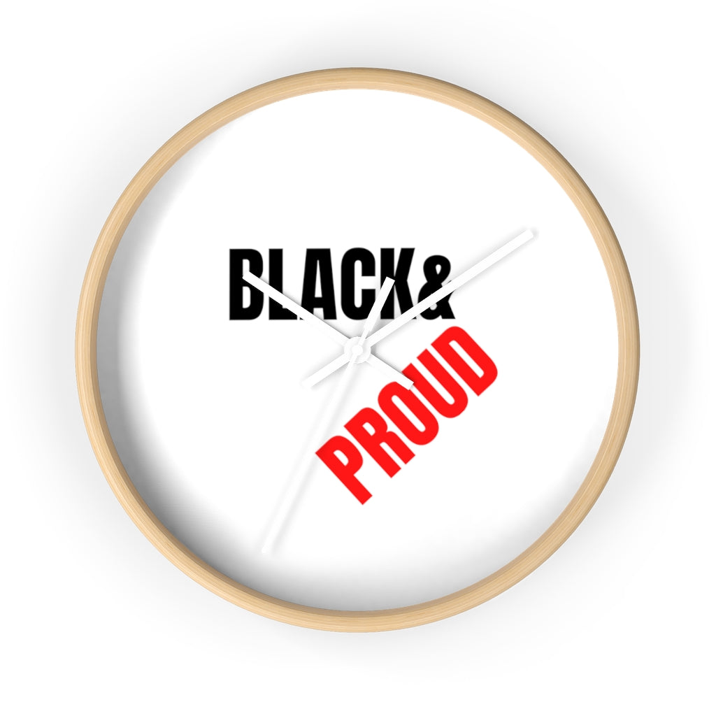 Black and Proud Wall clock