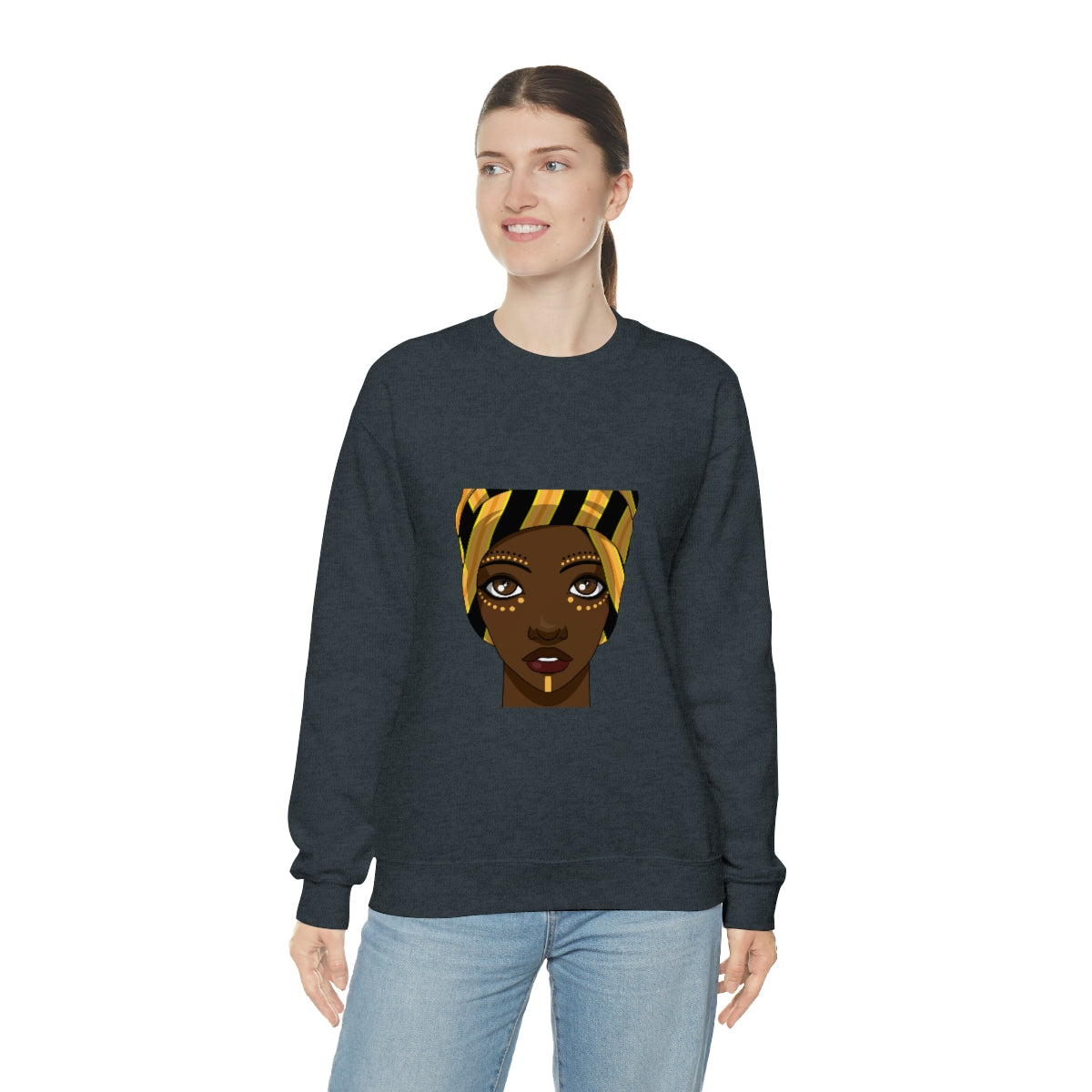 Beautiful African Woman -Unisex Heavy Blend™ Crewneck Sweatshirt