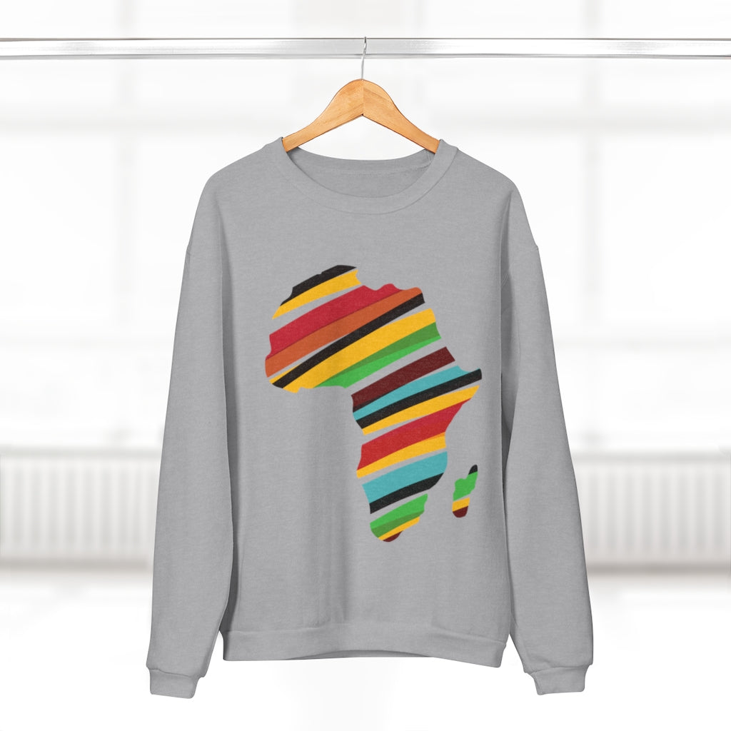 African Map Unisex Crew Neck Sweatshirt