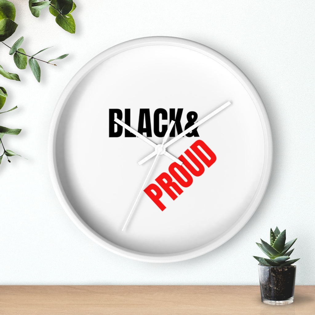 Black and Proud Wall clock