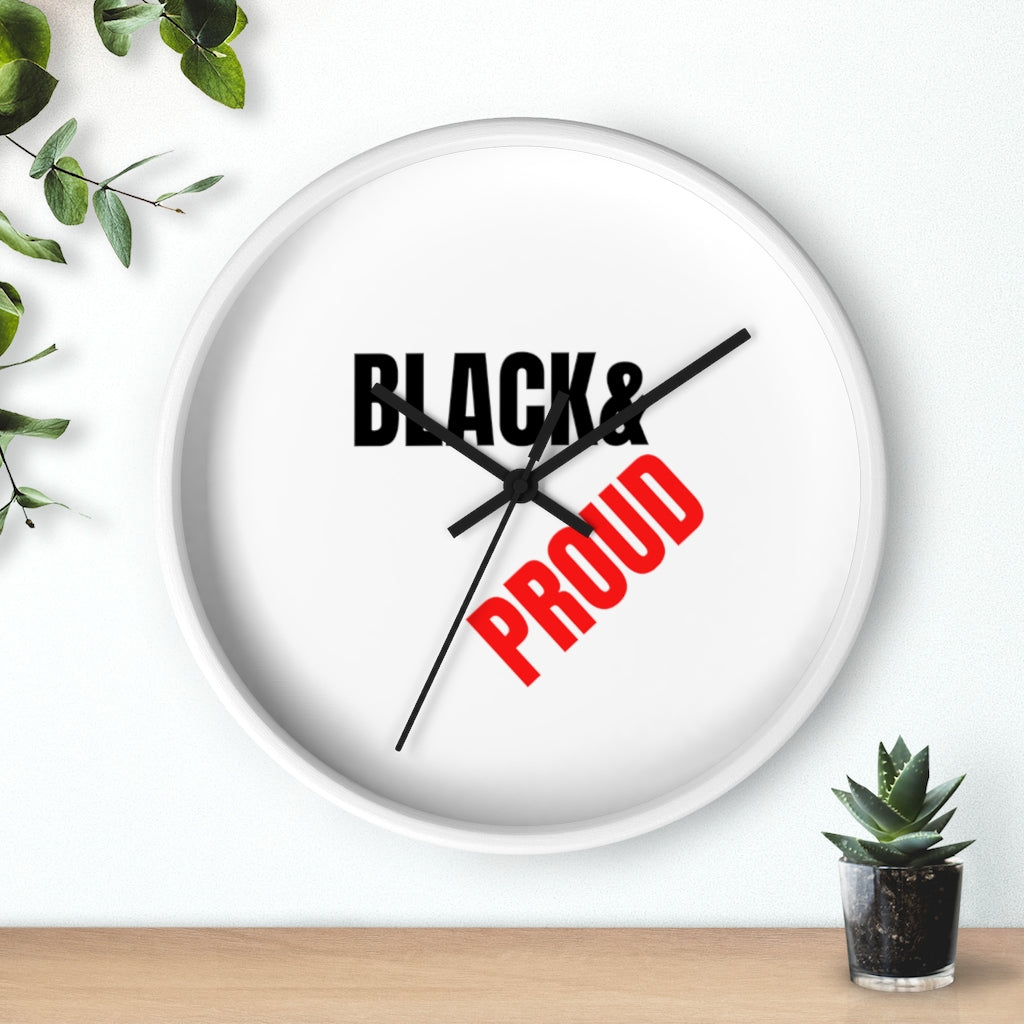 Black and Proud Wall clock