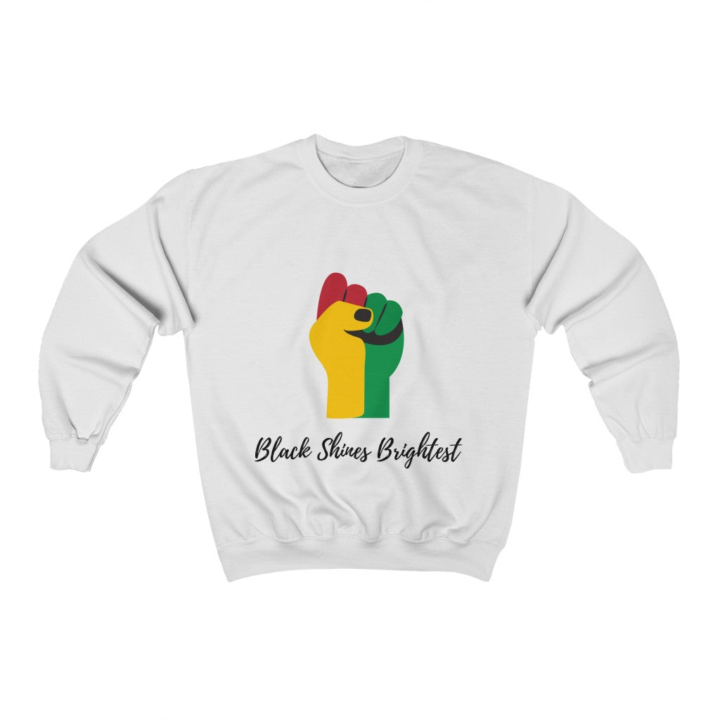 Black Shines Brightest-Unisex Heavy Blend™ Crewneck Sweatshirt