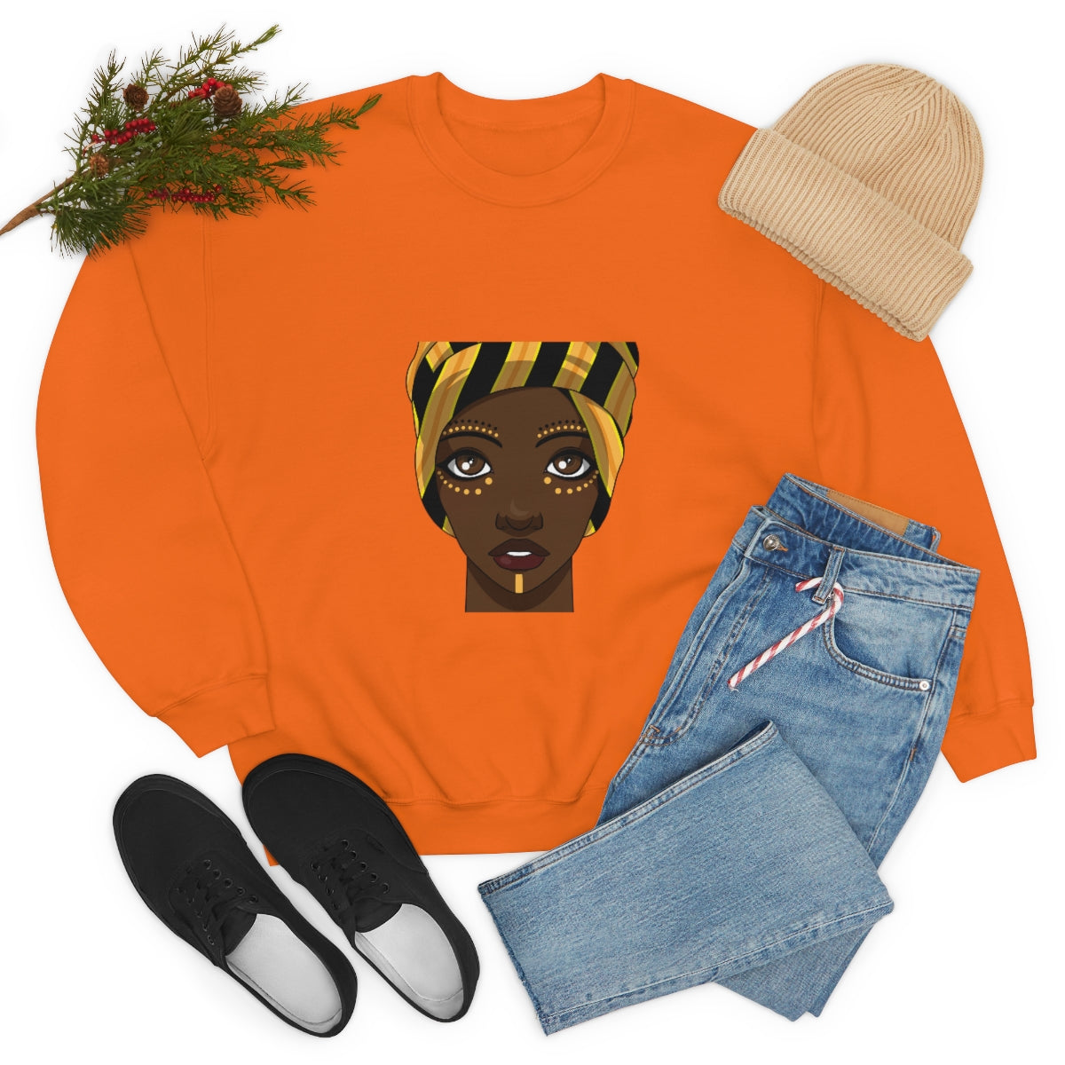 Beautiful African Woman -Unisex Heavy Blend™ Crewneck Sweatshirt