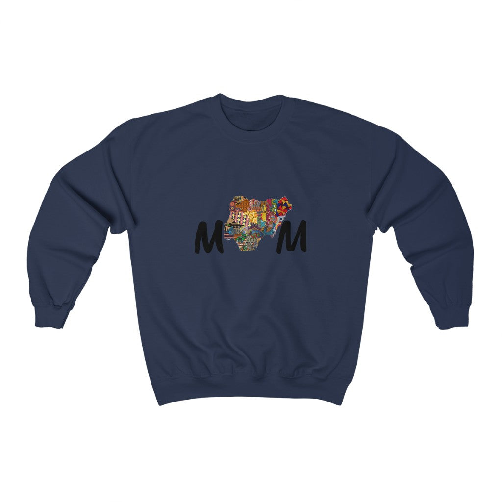 Nigerian Mom black print Unisex Heavy Blend™ Crewneck Sweatshirt