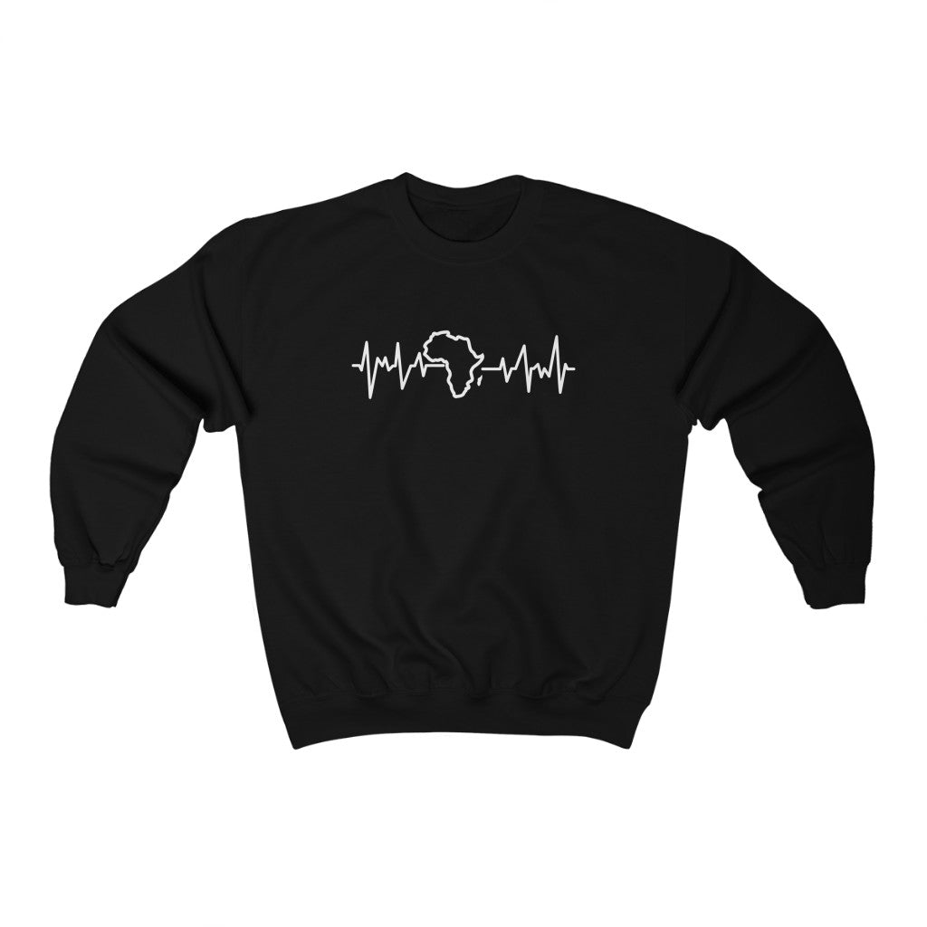 African heartbeat design Unisex Heavy Blend™ Crewneck Sweatshirt