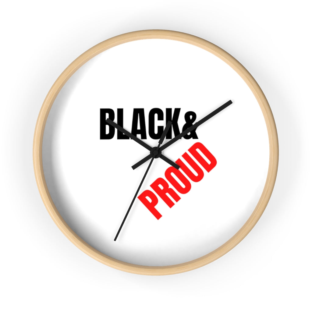 Black and Proud Wall clock