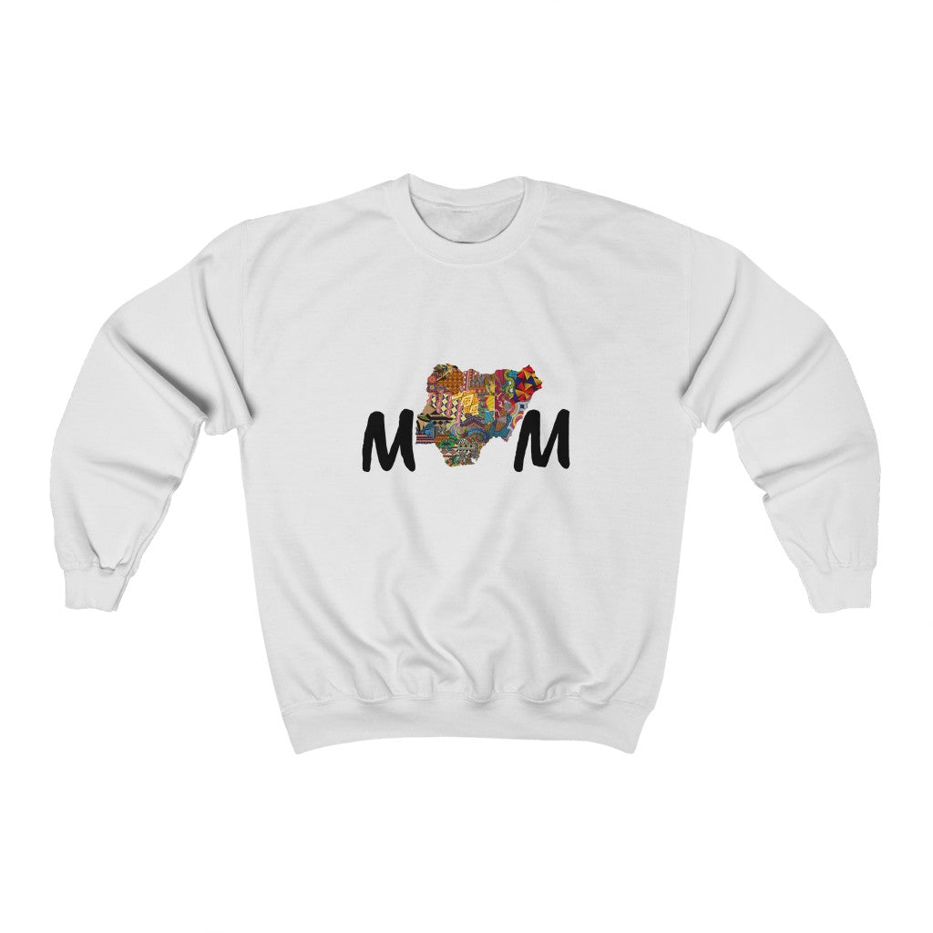 Nigerian Mom black print Unisex Heavy Blend™ Crewneck Sweatshirt