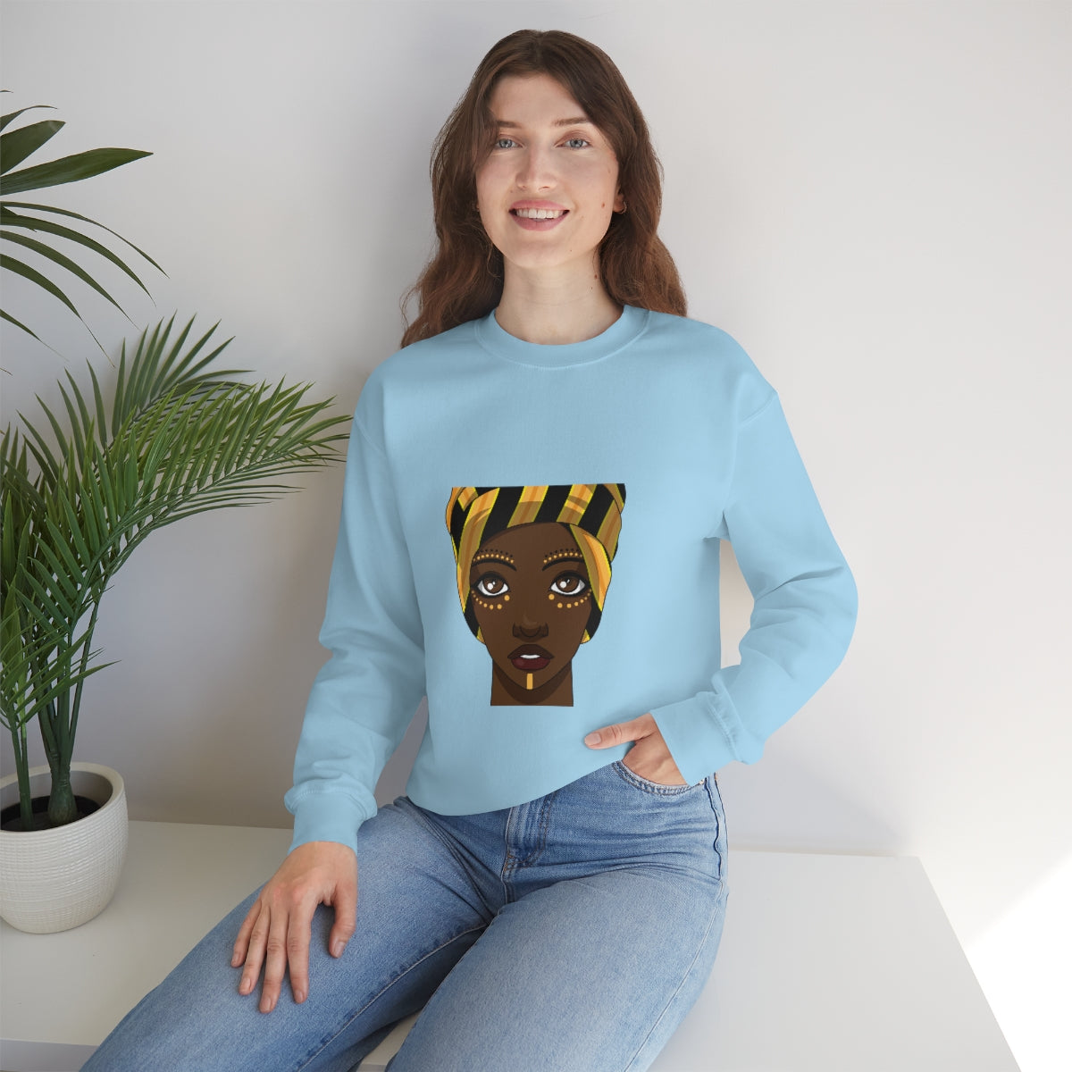 Beautiful African Woman -Unisex Heavy Blend™ Crewneck Sweatshirt