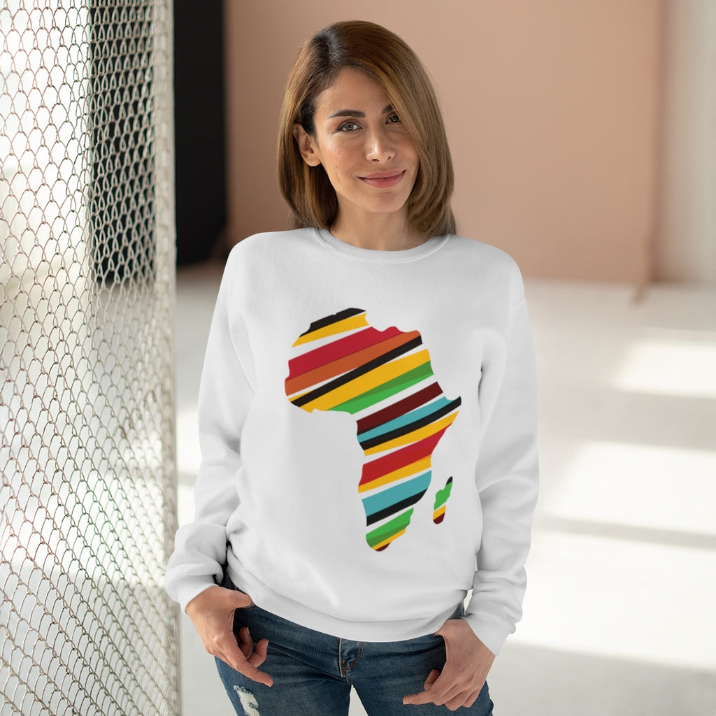 African Map Unisex Crew Neck Sweatshirt