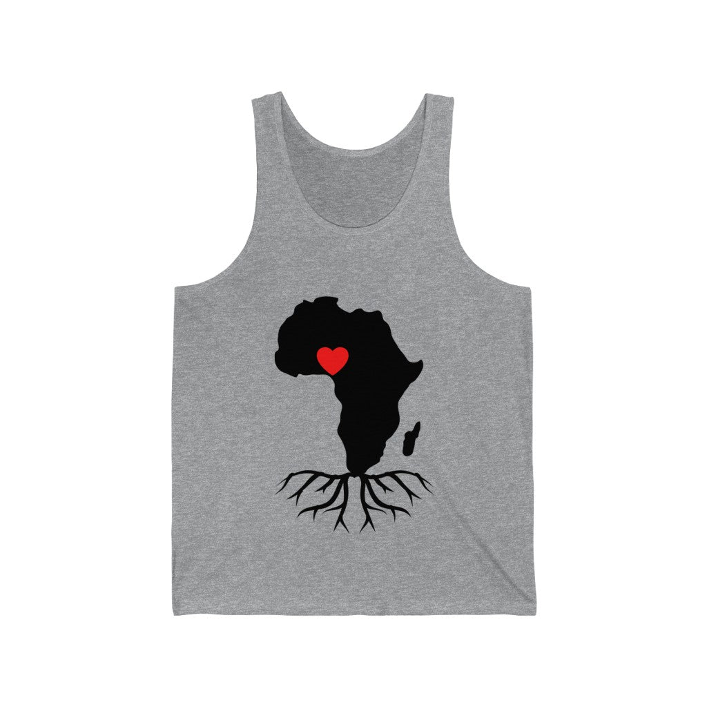 African Map Naija Love Unisex Jersey Tank