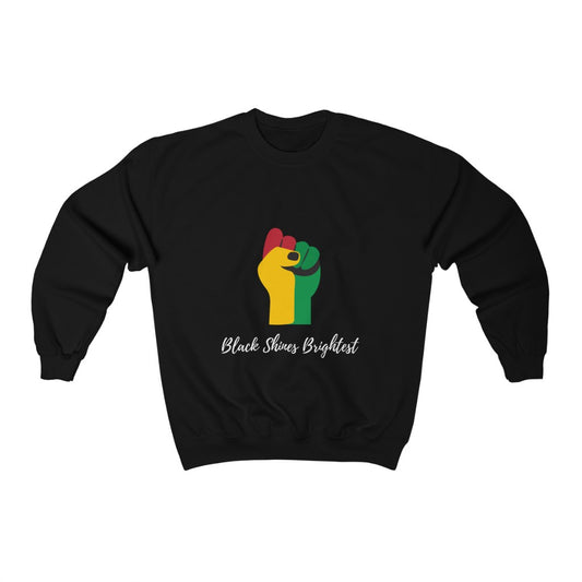 Black Shines Brightest- Unisex Heavy Blend™ Crewneck Sweatshirt