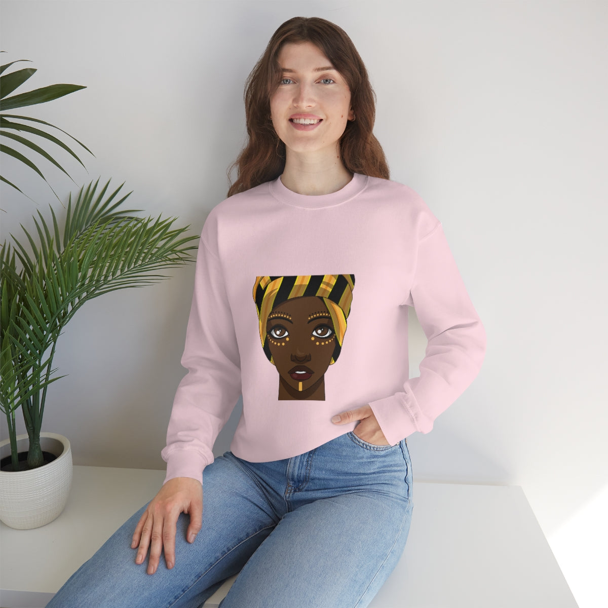 Beautiful African Woman -Unisex Heavy Blend™ Crewneck Sweatshirt