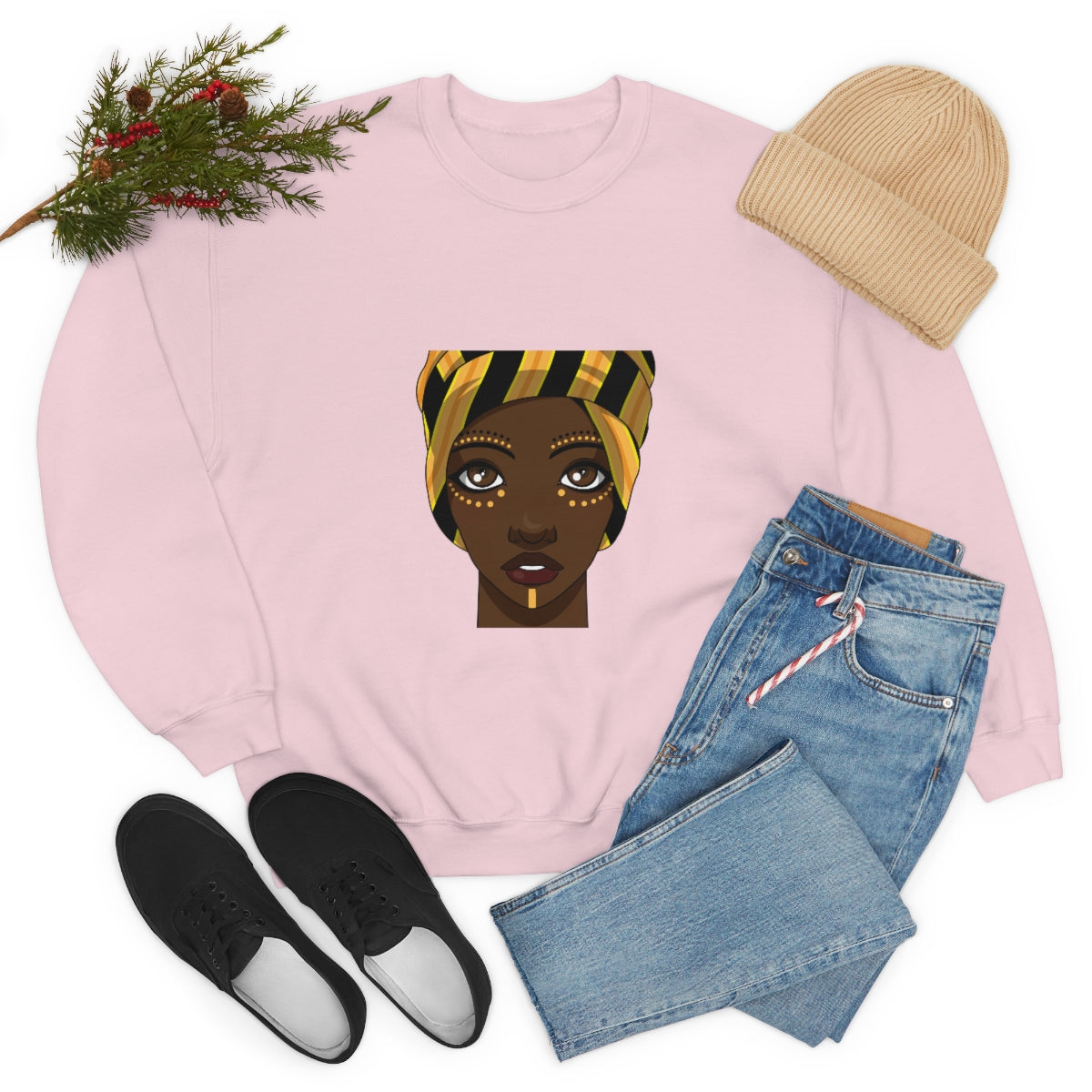 Beautiful African Woman -Unisex Heavy Blend™ Crewneck Sweatshirt