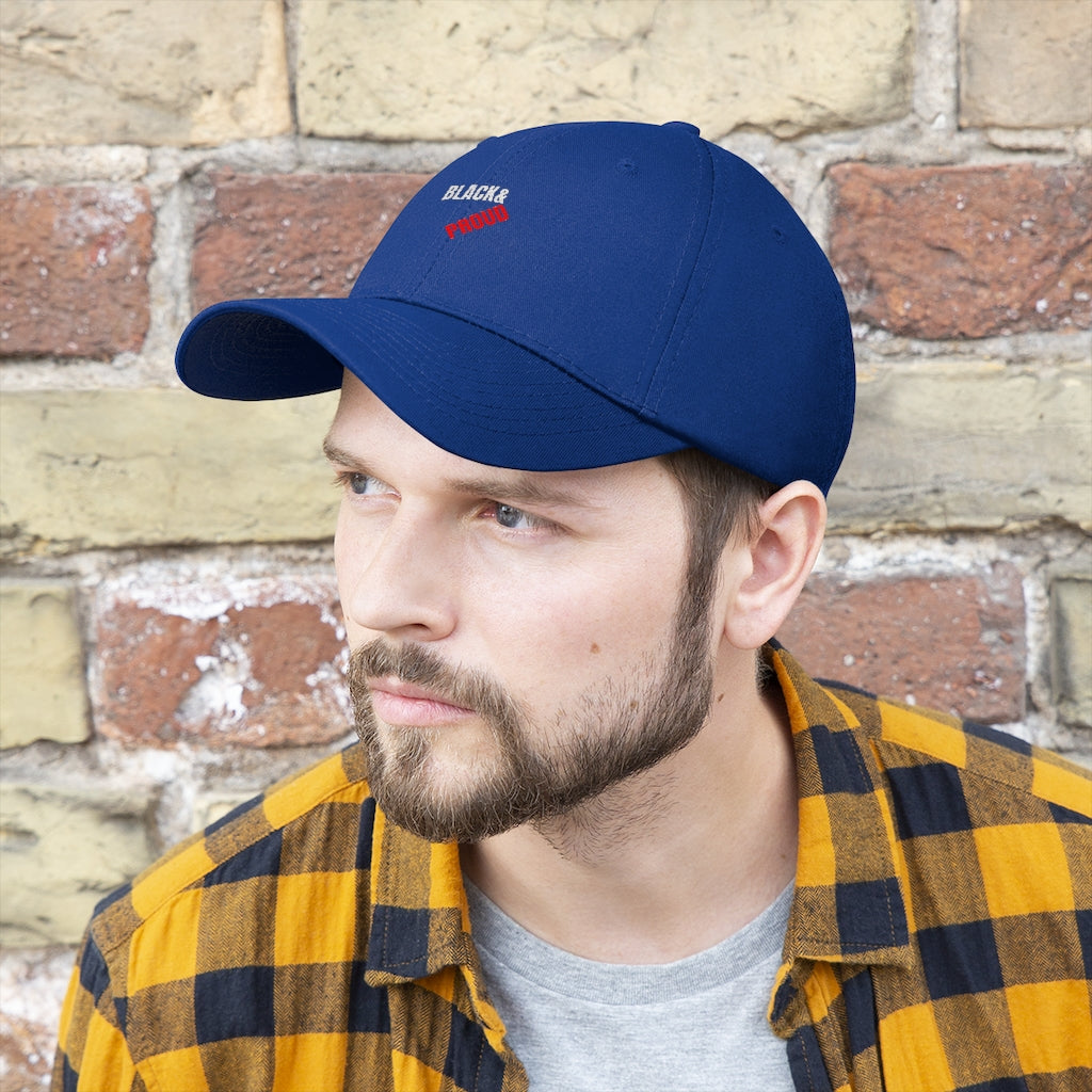 Black and Proud Unisex Twill Hat