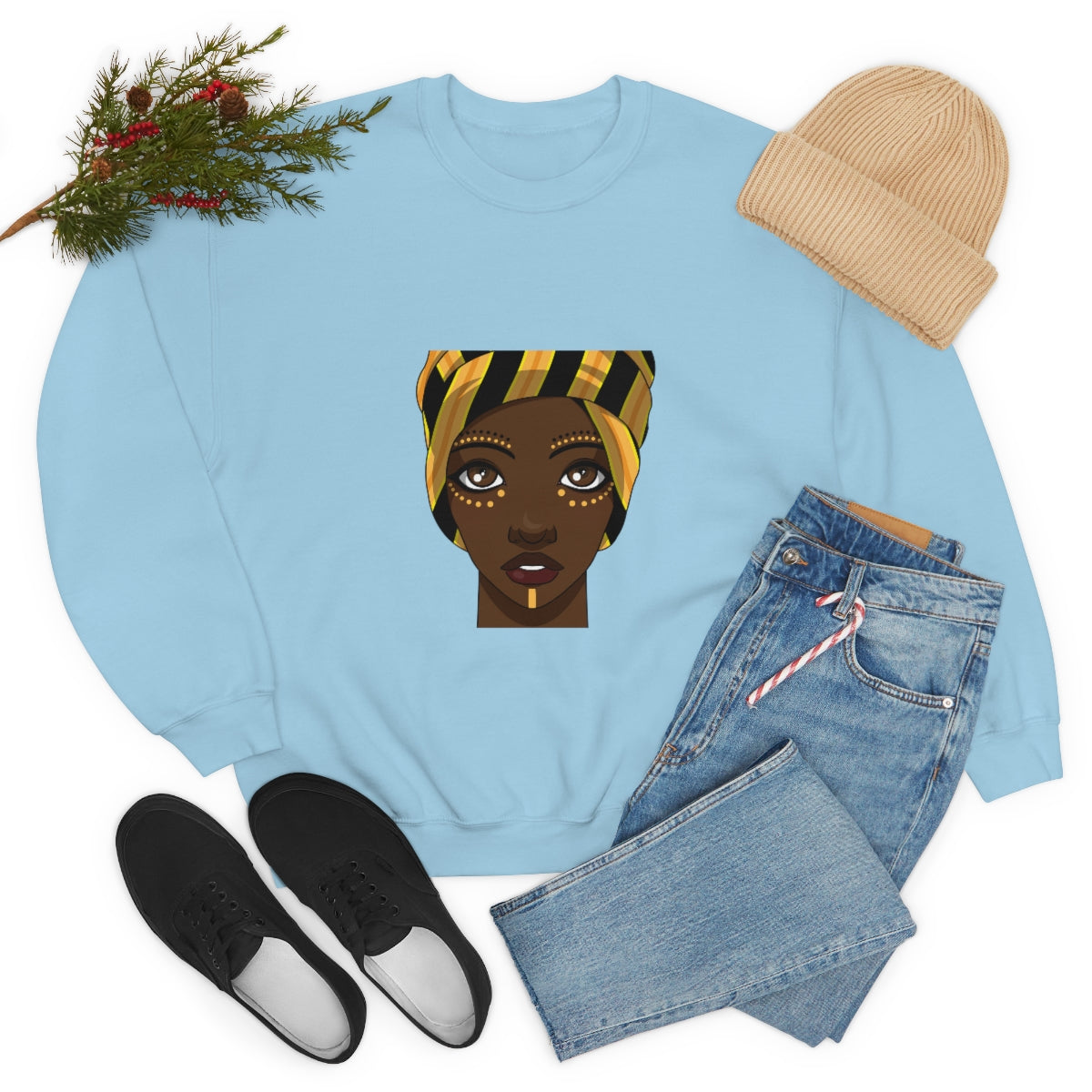 Beautiful African Woman -Unisex Heavy Blend™ Crewneck Sweatshirt