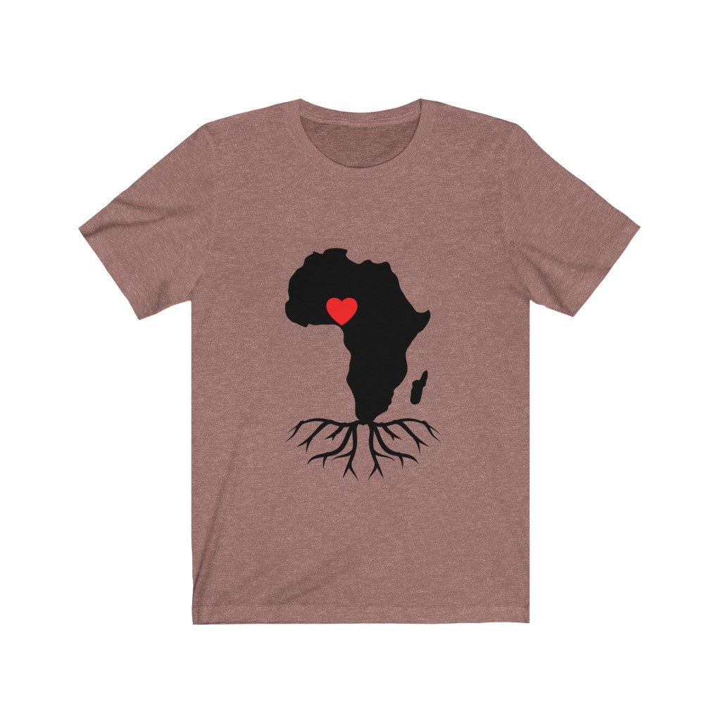 African Love Map Unisex Jersey Short Sleeve Tee