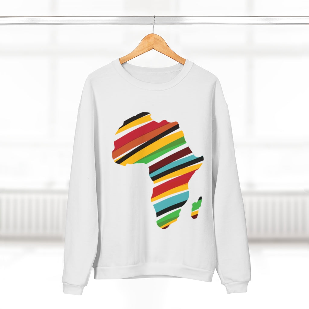 African Map Unisex Crew Neck Sweatshirt