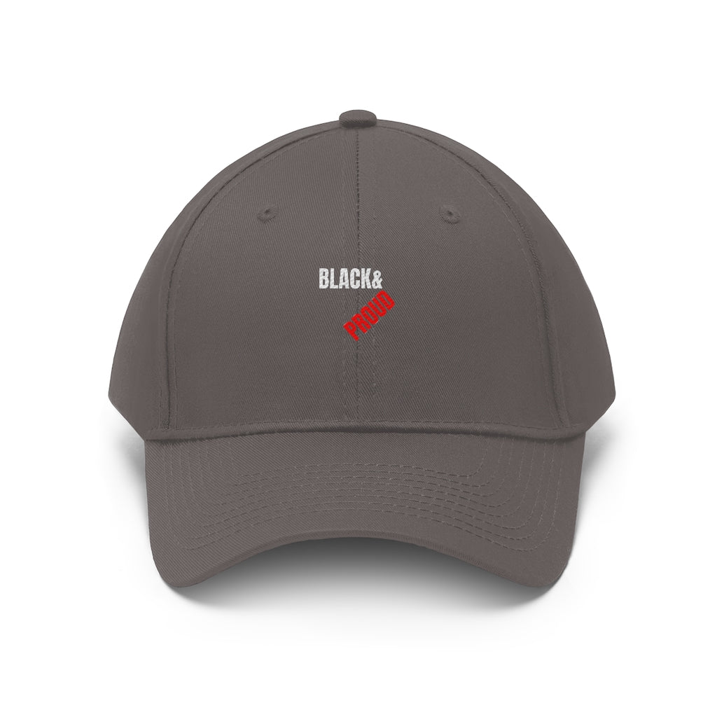 Black and Proud Unisex Twill Hat