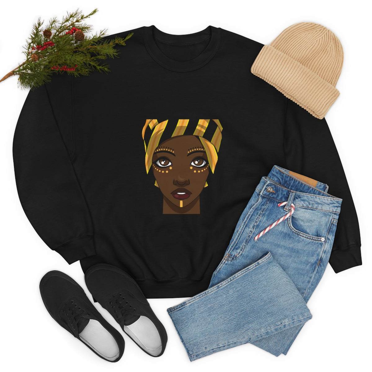 Beautiful African Woman -Unisex Heavy Blend™ Crewneck Sweatshirt