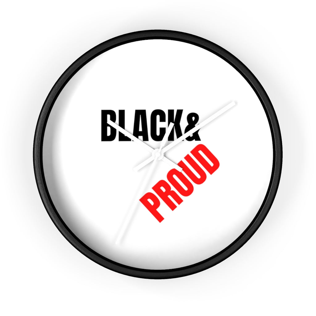 Black and Proud Wall clock