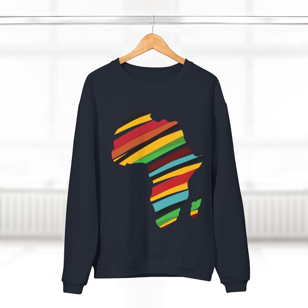 African Map Unisex Crew Neck Sweatshirt