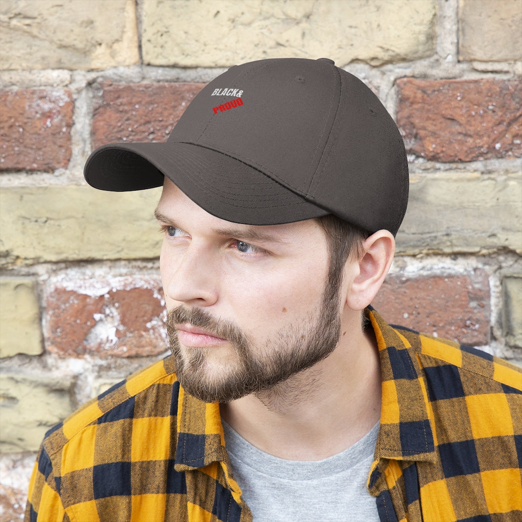 Black and Proud Unisex Twill Hat