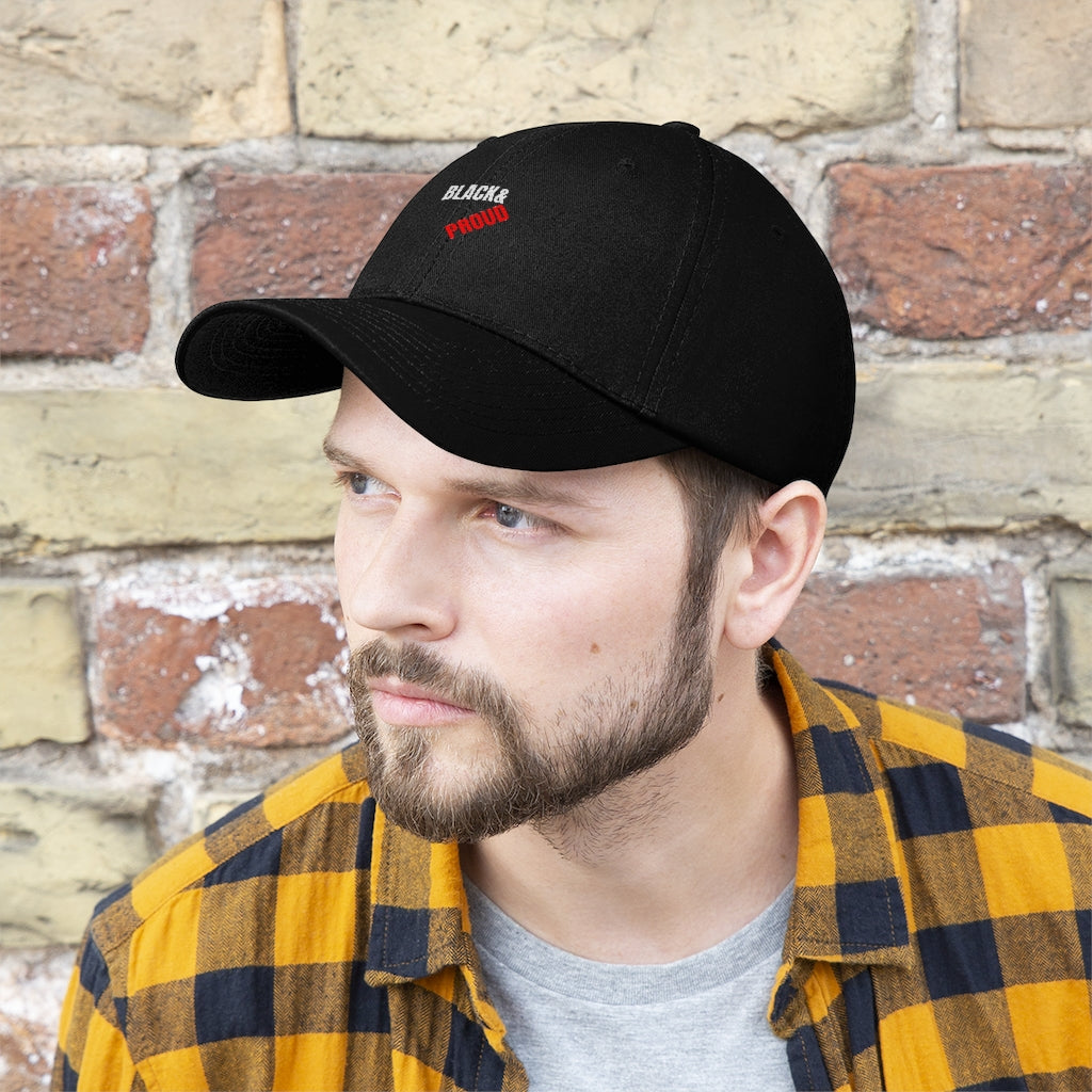 Black and Proud Unisex Twill Hat