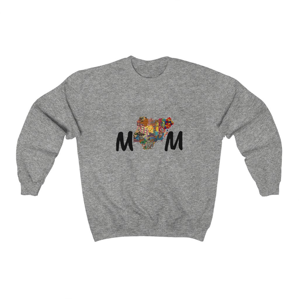 Nigerian Mom black print Unisex Heavy Blend™ Crewneck Sweatshirt